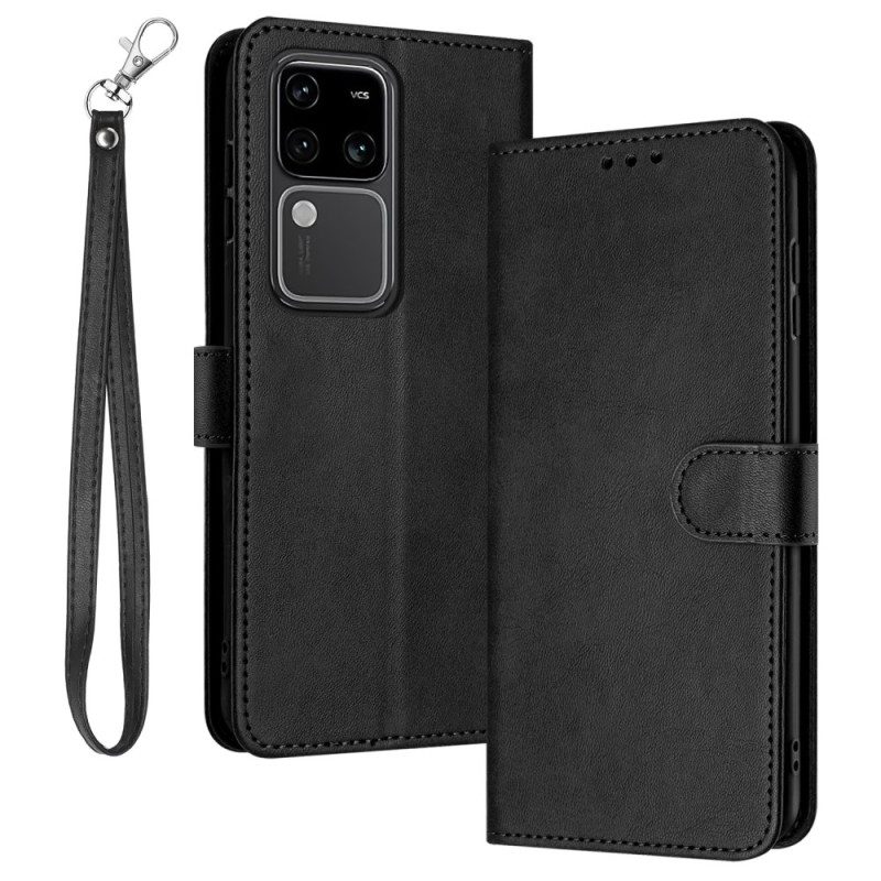 Fodral Vivo V30 5g Lädereffekt Med Rem