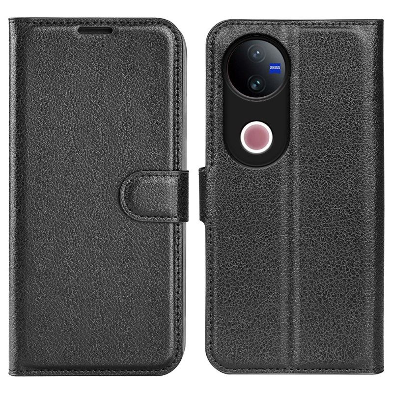 Fodral Vivo V50 5g Konstläder I Litchi