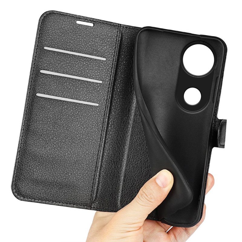 Fodral Vivo V50 5g Konstläder I Litchi