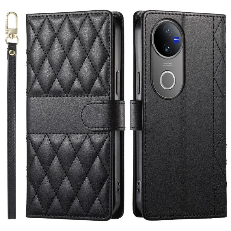 Fodral Vivo V50 5g Quiltad Med Rem Och Axelrem