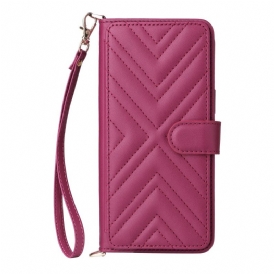 Fodral Vivo V50 5g Quiltad Med Remmar