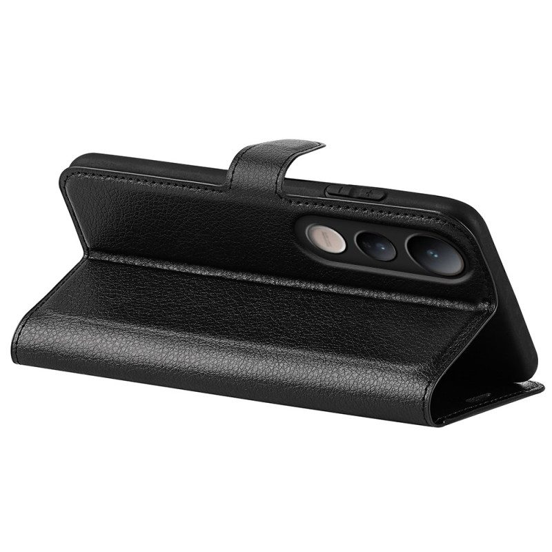 Fodral Vivo V50 Lite 5g Litchi-konstläder