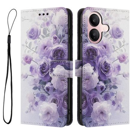 Fodral Vivo V60 Lite Lila Rosor