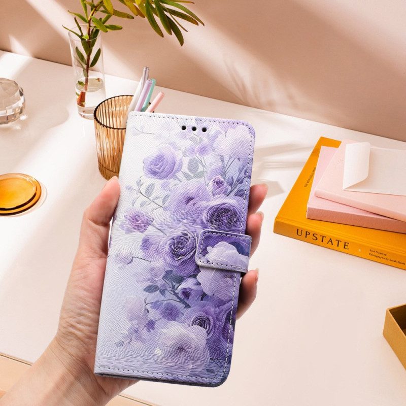 Fodral Vivo V60 Lite Lila Rosor