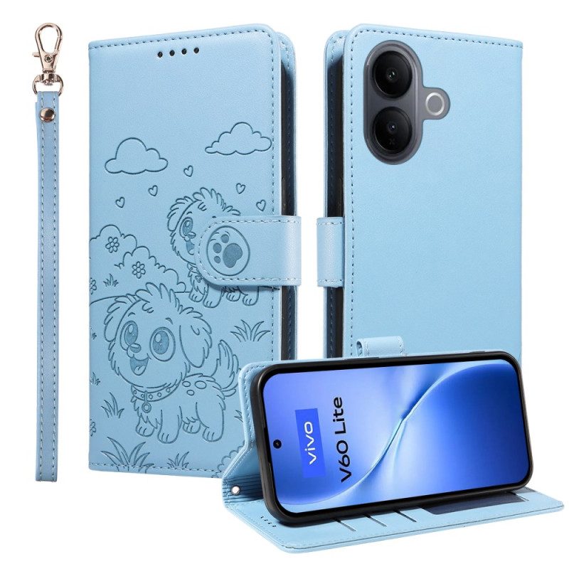 Fodral Vivo V60 Lite Rfid-skydd Och Hundmönster