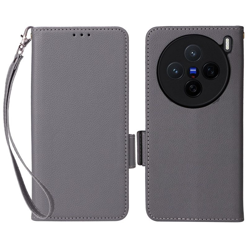 Fodral Vivo X200 Konstläder Med Rem