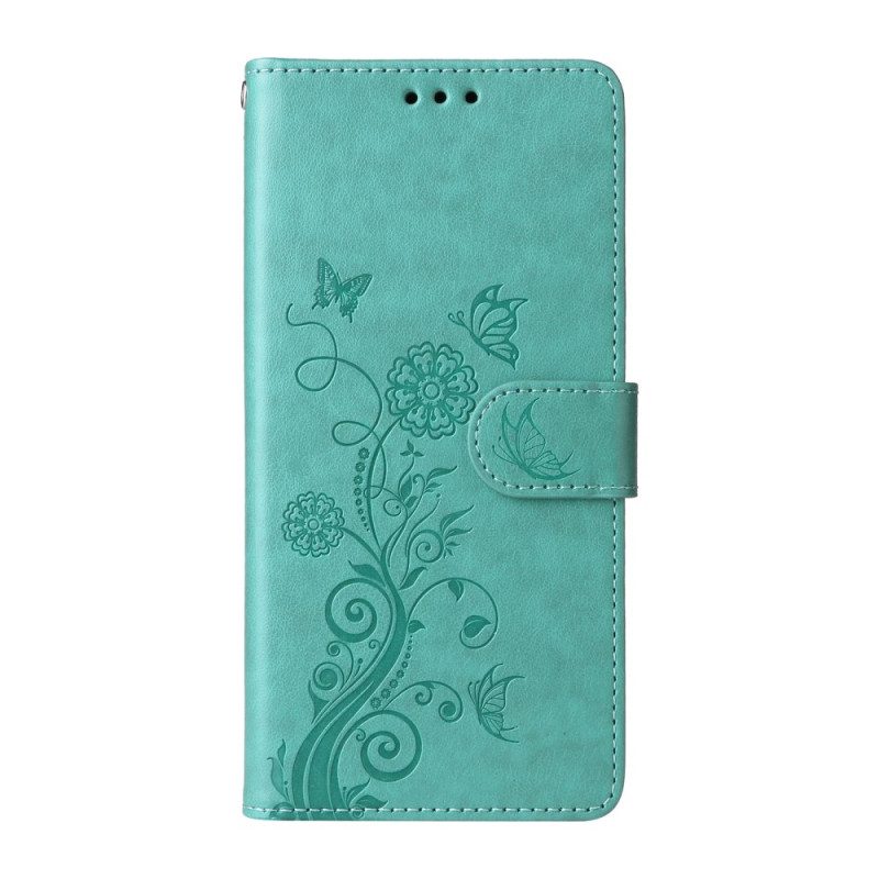 Fodral Vivo X300 Fjärils- Och Blommönster