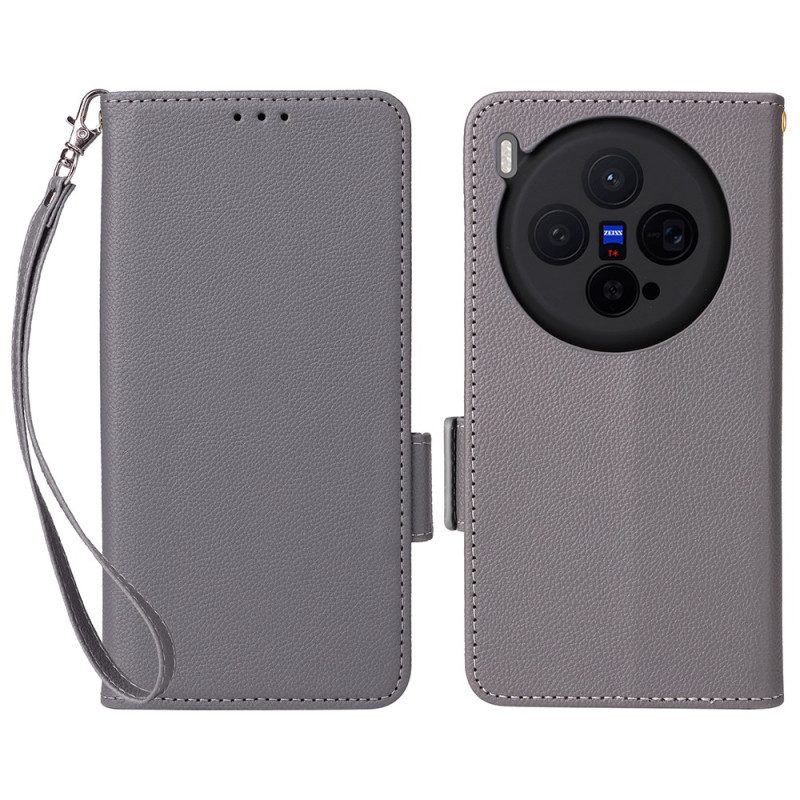 Fodral Vivo X300 Konstläder Med Strap-on