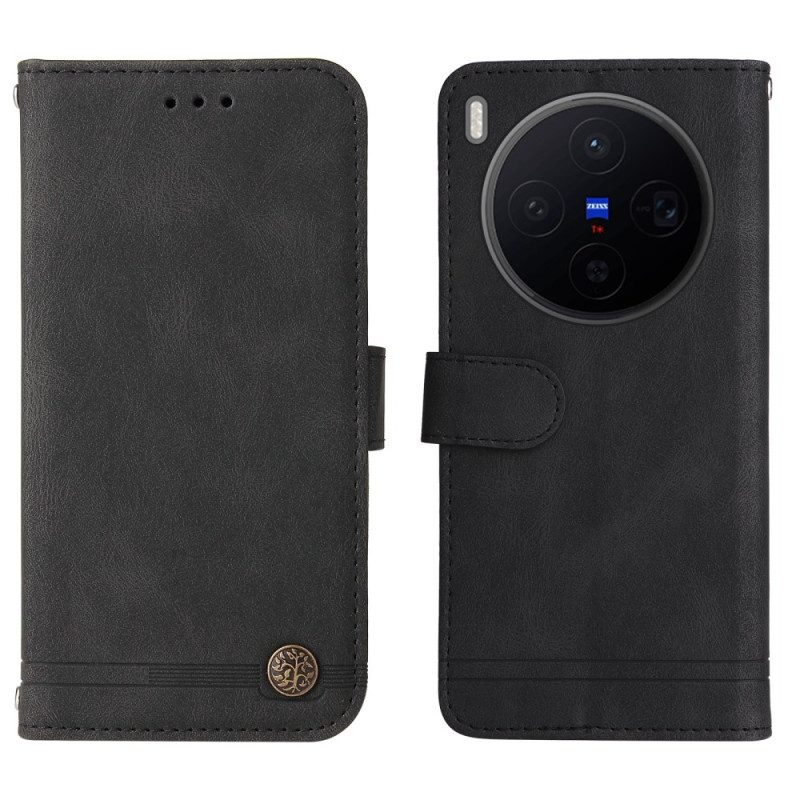 Fodral Vivo X300 Mockaeffekt Med Nit