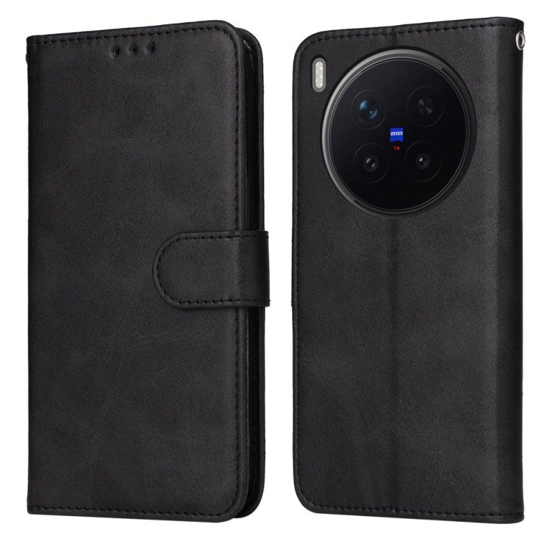 Fodral Vivo X300 Pro Enfärgad Lädereffekt