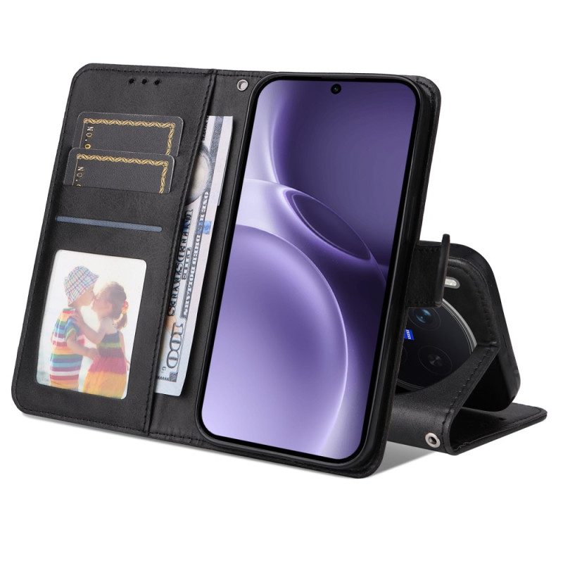 Fodral Vivo X300 Pro Enfärgad Lädereffekt