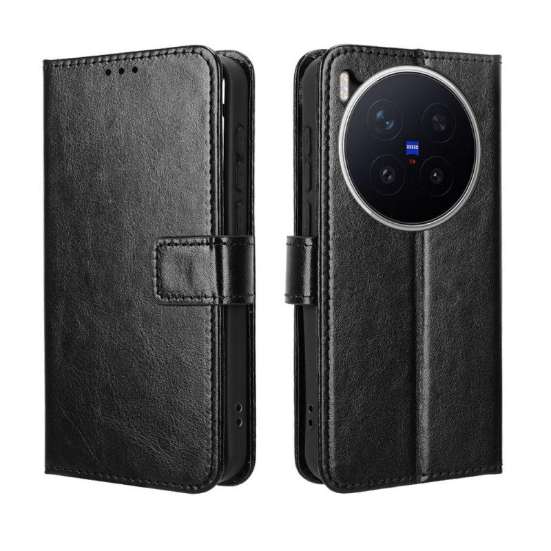 Fodral Vivo X300 Pro Konstläder Flashigt Läder
