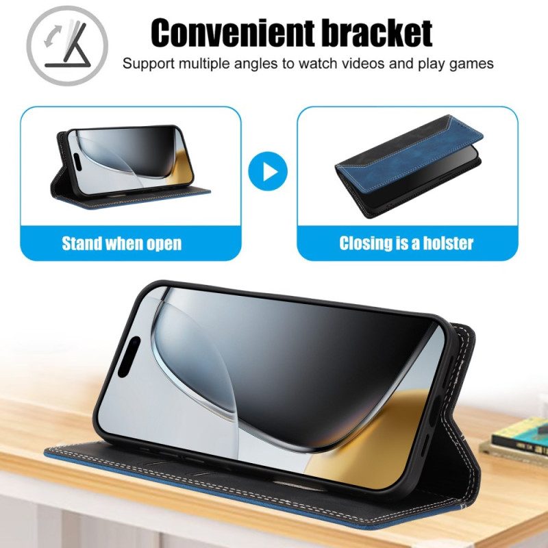 Folio-fodral För Google Pixel 10a Tvåfärgad Rfid-blockering