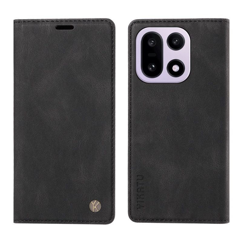 Folio-fodral För Oneplus 15 Yikatu Mockaeffekt