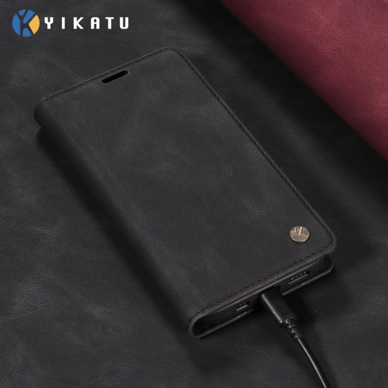 Folio-fodral För Oneplus 15 Yikatu Mockaeffekt