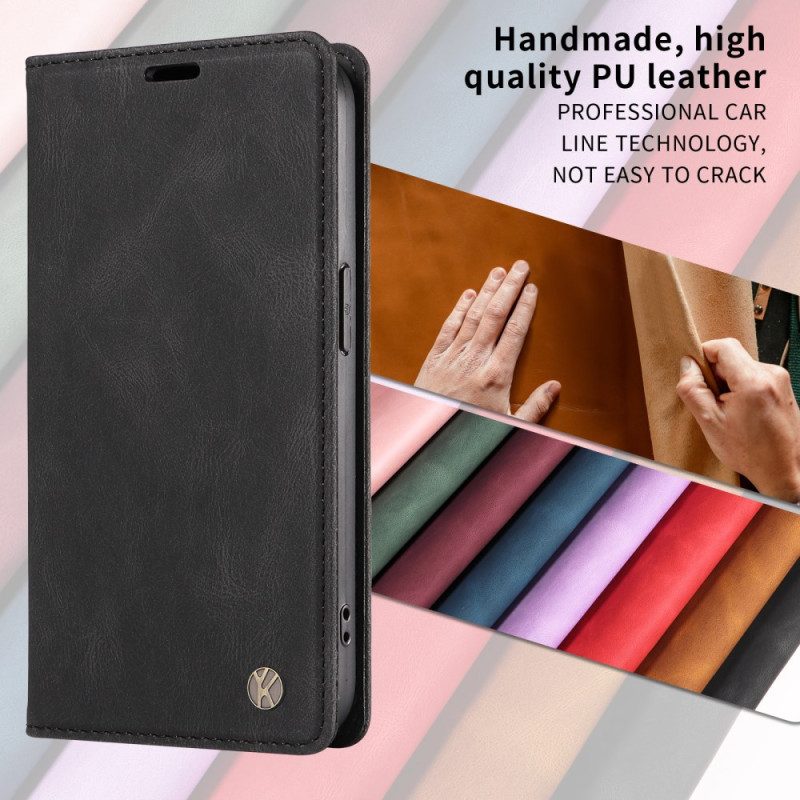 Folio-fodral För Oneplus 15 Yikatu Mockaeffekt