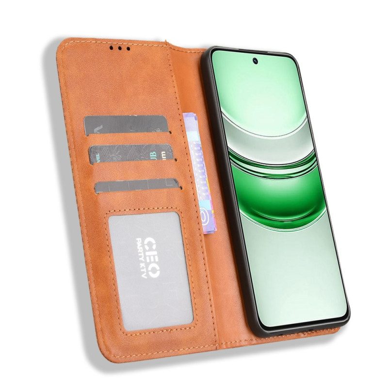 Folio-fodral För Realme 14x 5g Vintagekant