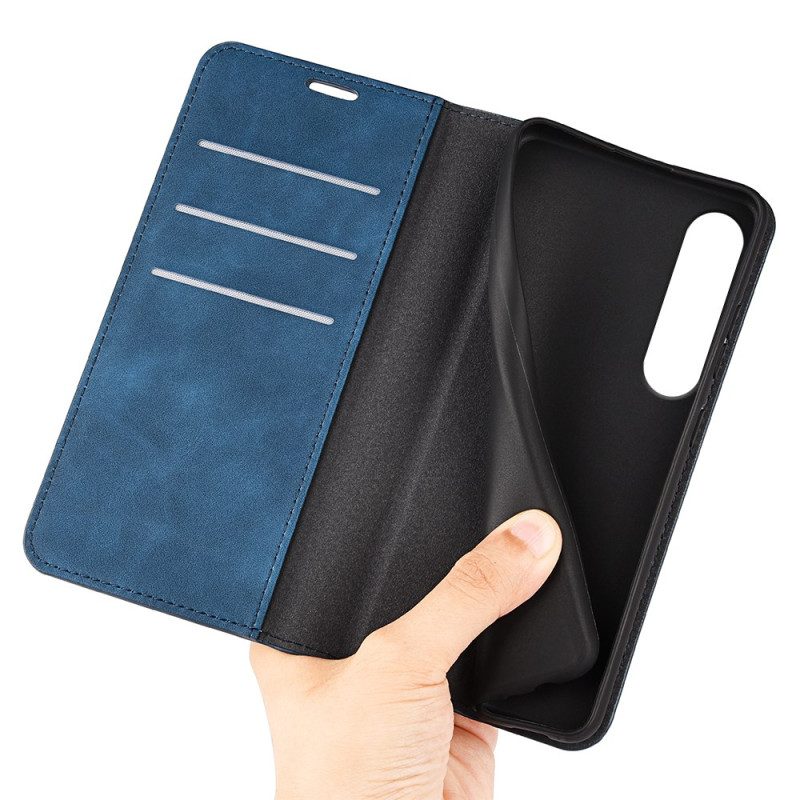 Folio-fodral För Sony Xperia 1 Vii Lädermodell