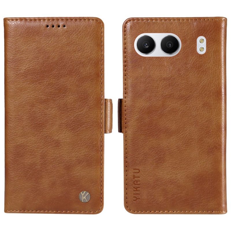 Folio-fodral Oneplus Nord 4 Telefonfodral Yikatu Litchikonstläder