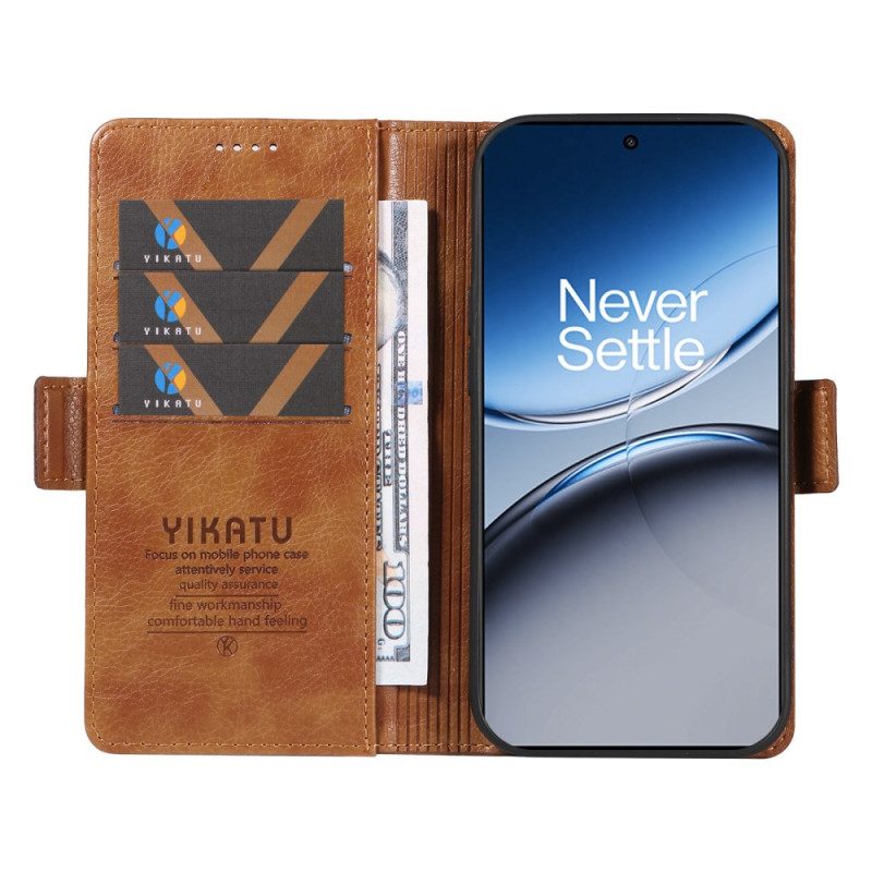 Folio-fodral Oneplus Nord 4 Telefonfodral Yikatu Litchikonstläder