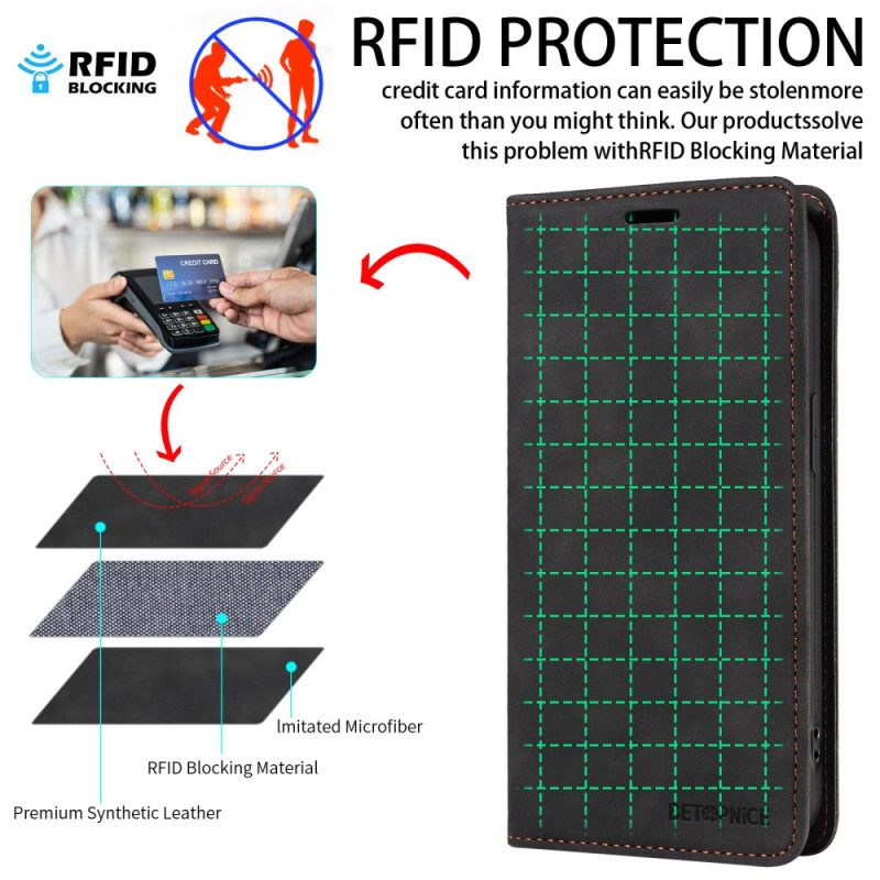 Folio-fodral Realme 14 5g Magnetisk Rfid-plånbok