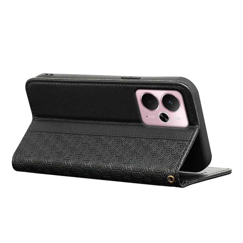 Folio-fodral Realme 14 5g Rutig Kant Och Rem