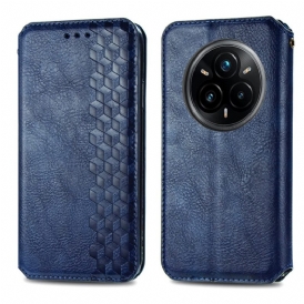 Folio-fodral Realme 14 Pro 5g Diamantkant I Mockaeffekt