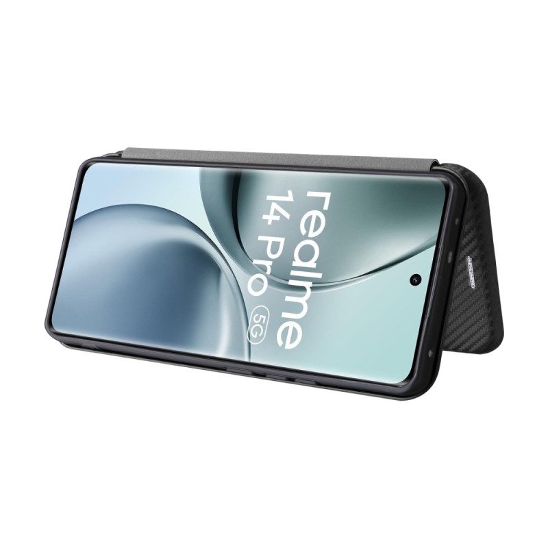 Folio-fodral Realme 14 Pro 5g Kolfiber