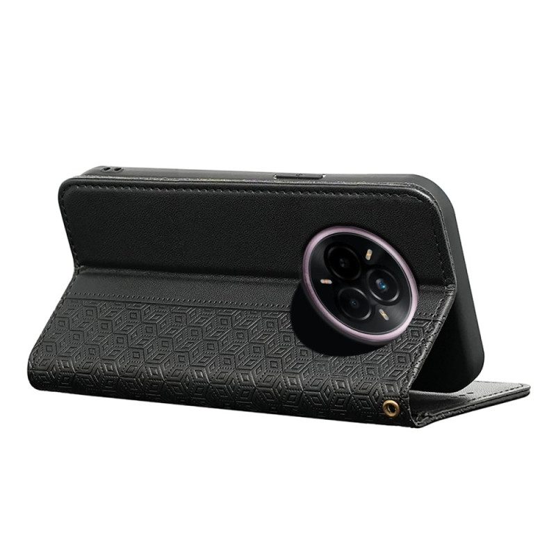 Folio-fodral Realme 14 Pro Plus 5g Telefonfodral Rutig Rem