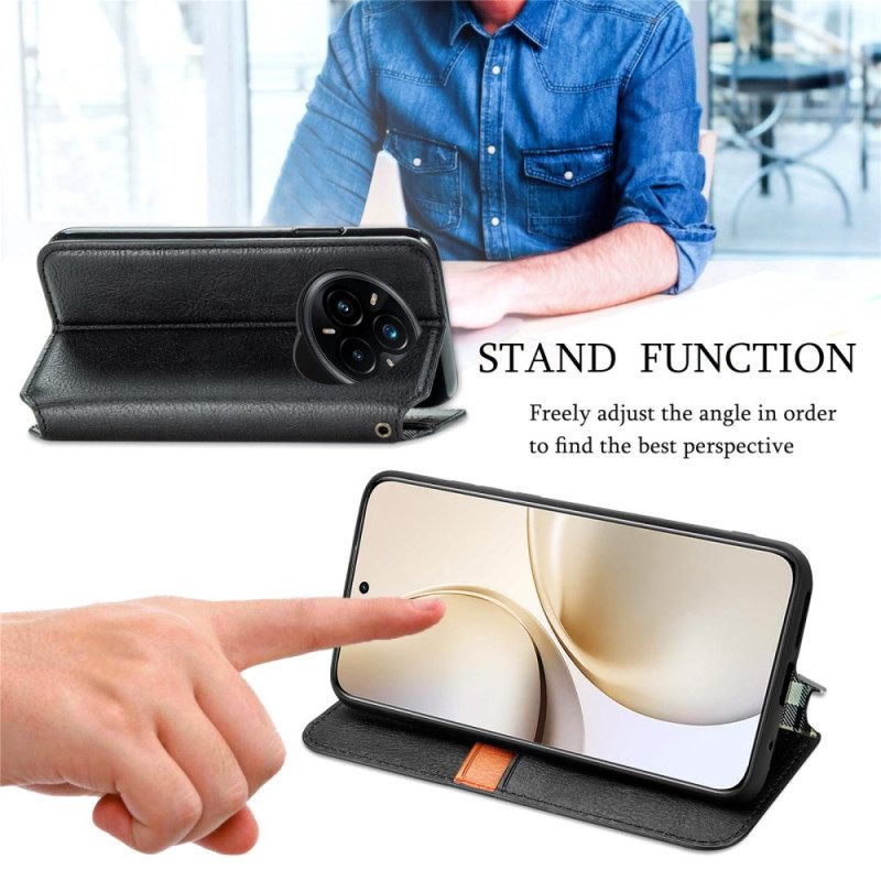 Folio-fodral Realme 14 Pro Plus 5g Vintage Mockaeffekt