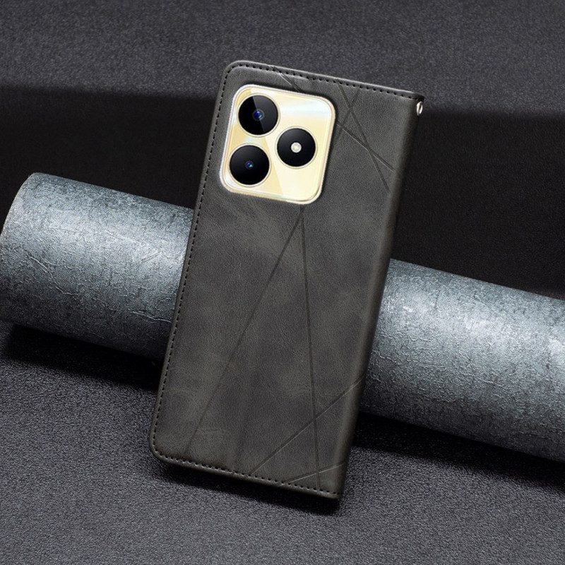 Folio-fodral Realme C53 Geometriskt Mönster