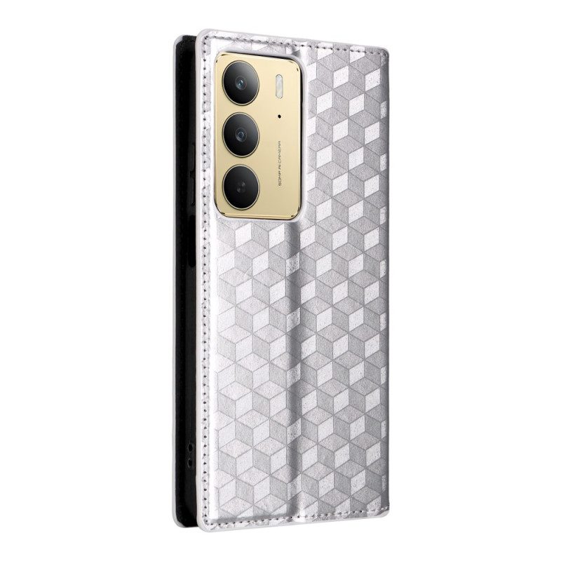 Folio-fodral Realme C75 Diamantmönster