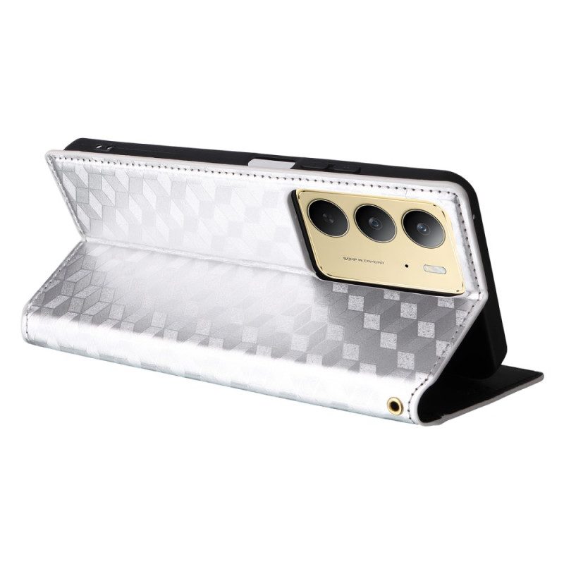 Folio-fodral Realme C75 Diamantmönster