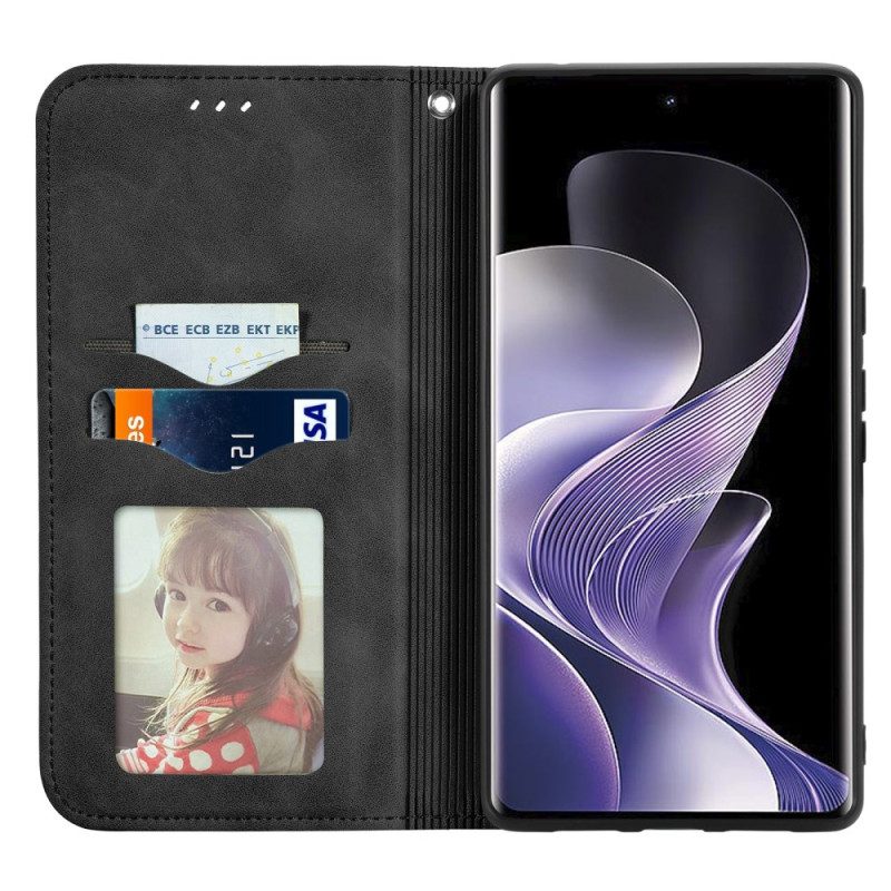 Folio-fodral Vivo V40 5g Mockaeffekt