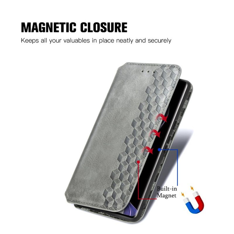 Folio-fodral Vivo V40 5g Telefonfodral Diamantmönster Mockaeffekt