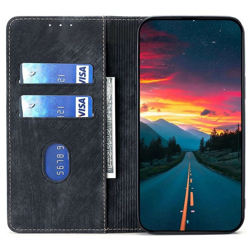Folio-fodral Vivo V50 Lite 5g Rfid-blockerande Mockaeffekt