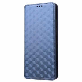 Folio-fodral Vivo Y22s Läderfodral 3d-struktur