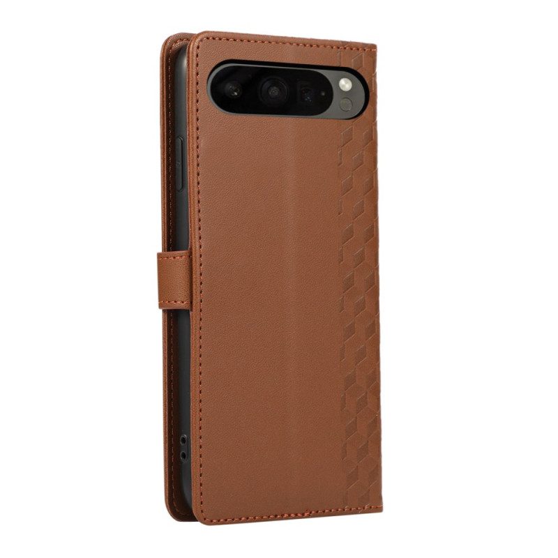 Läderfodral Google Pixel 10 / 10 Pro Telefonfodral Diamanter 3d