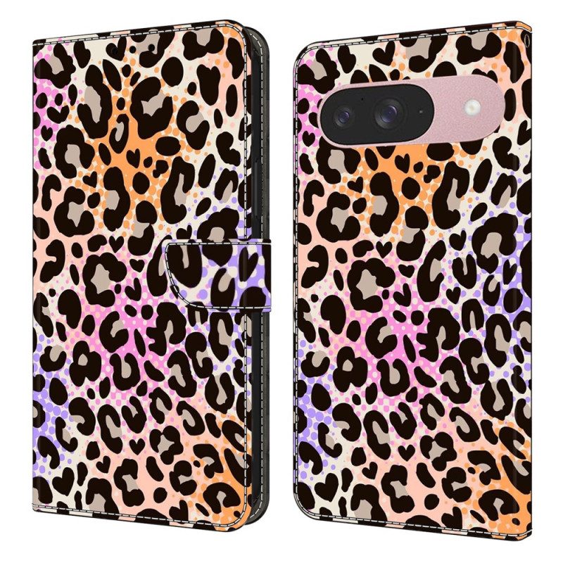 Läderfodral Google Pixel 10 / 10 Pro Telefonfodral Leopardmönster