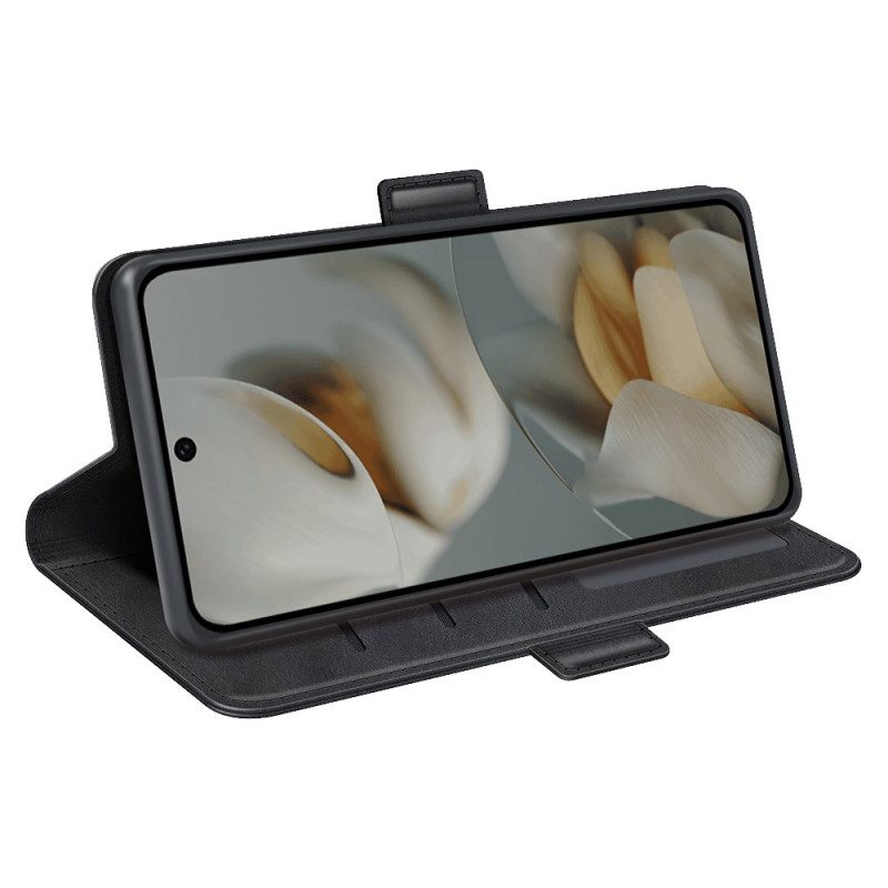 Läderfodral Google Pixel 10 Pro Xl Telefonfodral Dubbelspänne