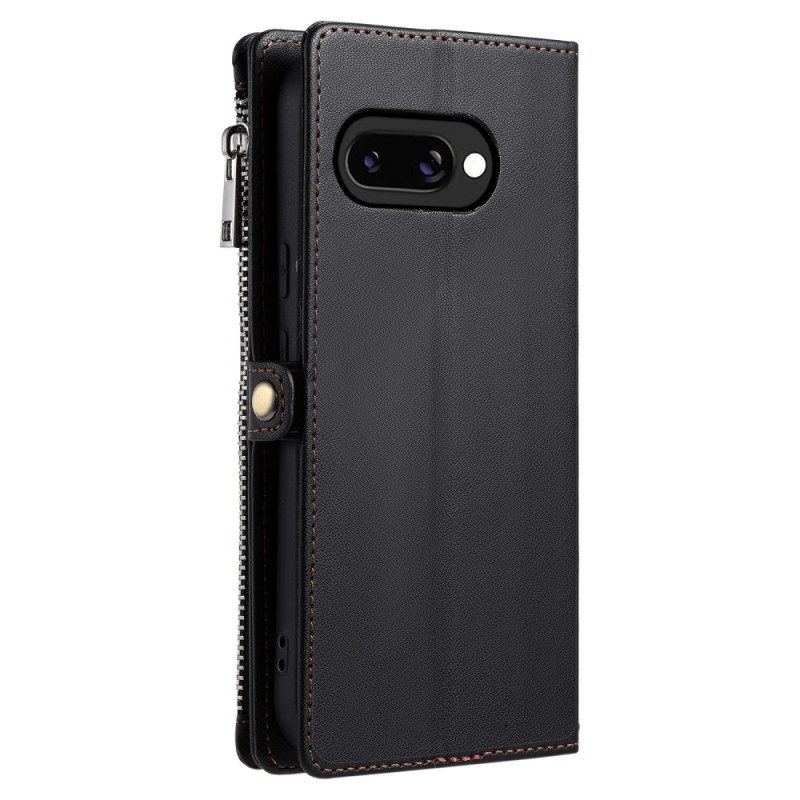 Läderfodral Google Pixel 10a Telefonfodral Plånbok Med 8 Kortfack Och Snodd