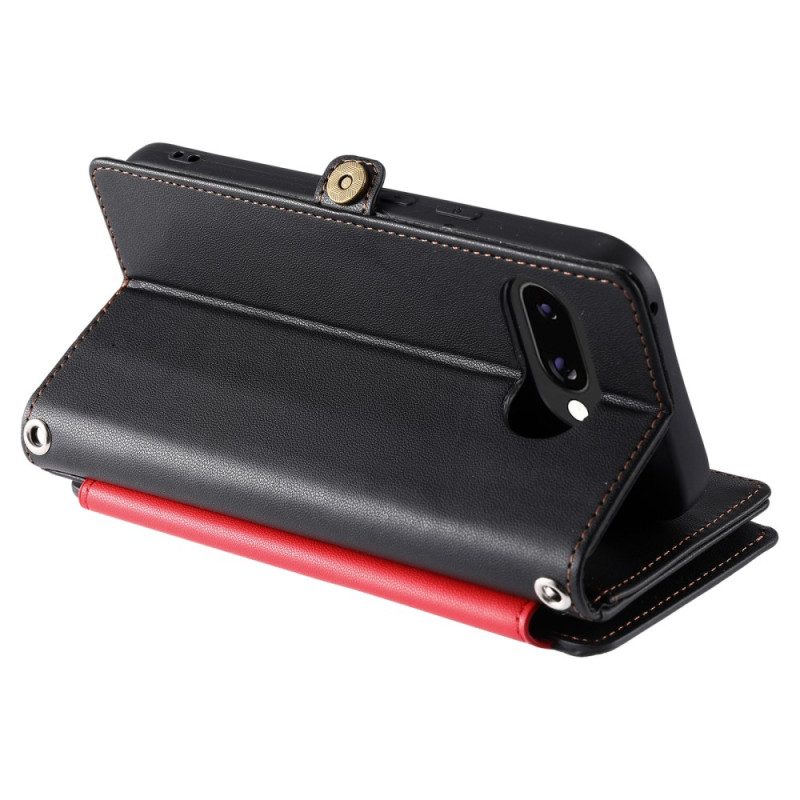 Läderfodral Google Pixel 10a Telefonfodral Plånbok Med 8 Kortfack Och Snodd