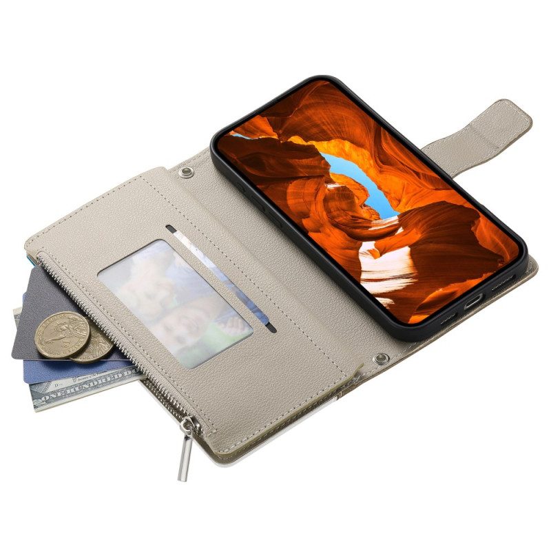 Läderfodral Google Pixel 10a Telefonfodral Tvåfärgad Plånbok Med Remmar