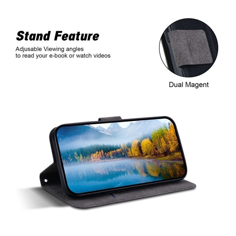 Läderfodral Oneplus 13 Telefonfodral Magnetlås