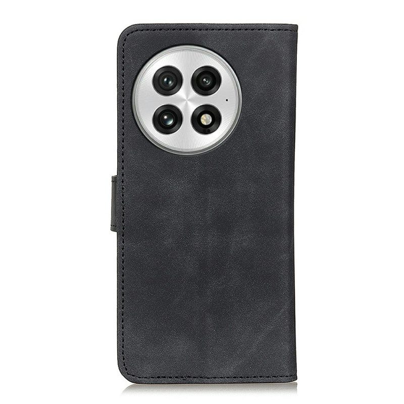 Läderfodral Oneplus 13 Telefonfodral Mockaeffekt Khazneh