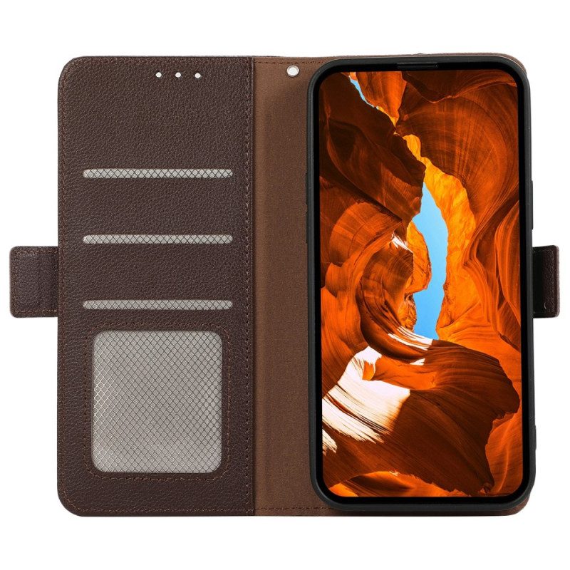 Läderfodral Oneplus 13r Telefonfodral Bakad Effekt Abeel