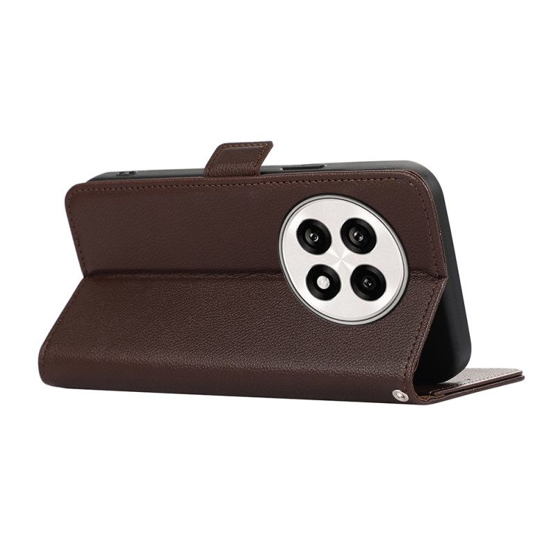 Läderfodral Oneplus 13r Telefonfodral Bakad Effekt Abeel