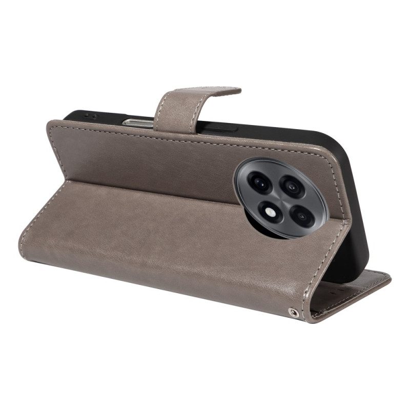 Läderfodral Oneplus 13r Telefonfodral Katt Och Bi