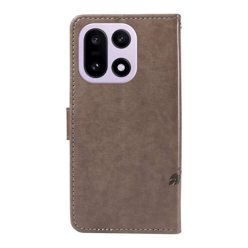 Läderfodral Oneplus 15 Telefonfodral Blommönster