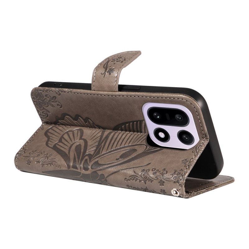 Läderfodral Oneplus 15 Telefonfodral Grafisk Fjäril